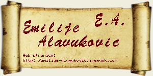 Emilije Alavuković vizit kartica